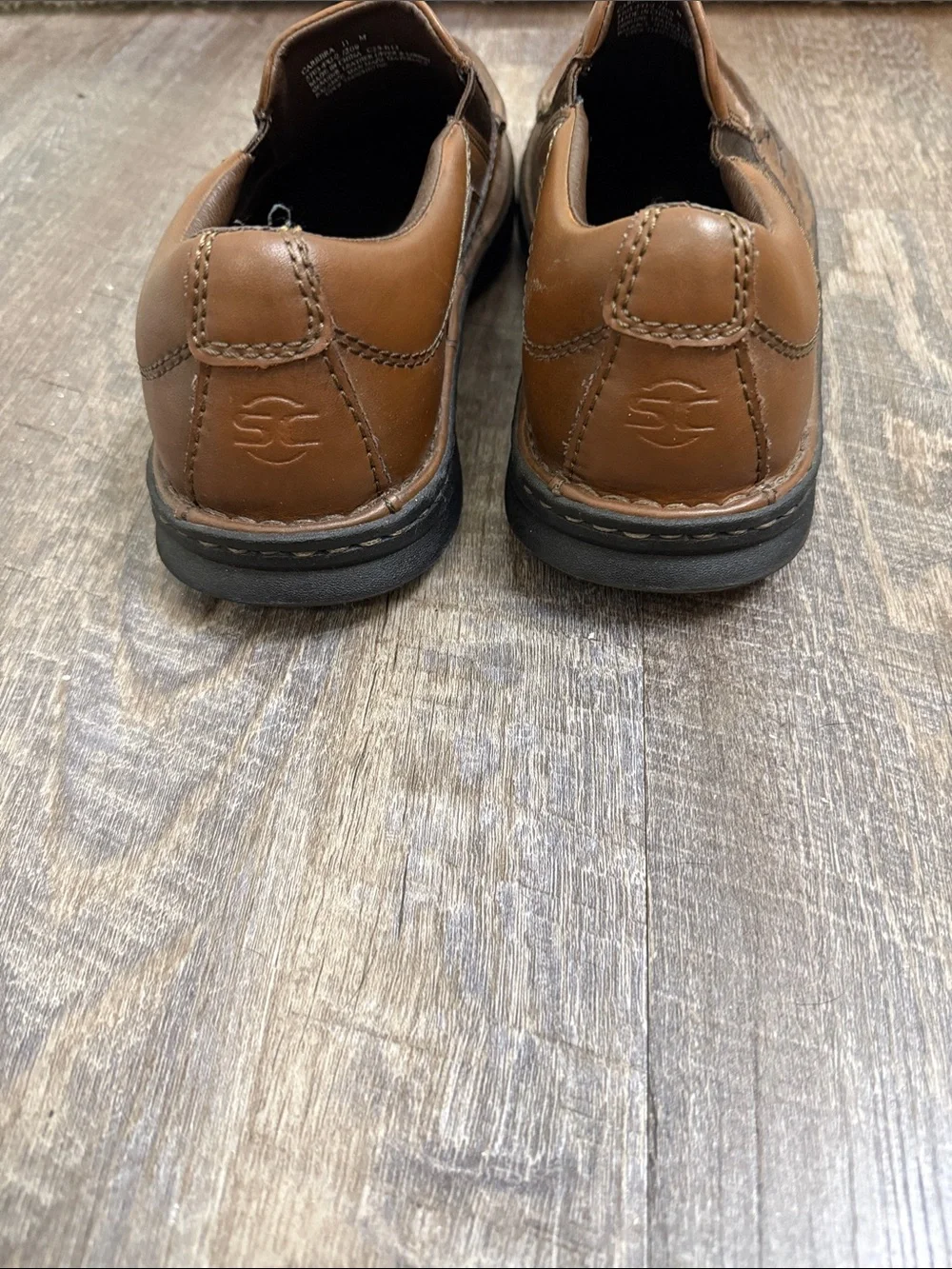 Skechers Men's Carrera Brown Leather Slip-On Loafers